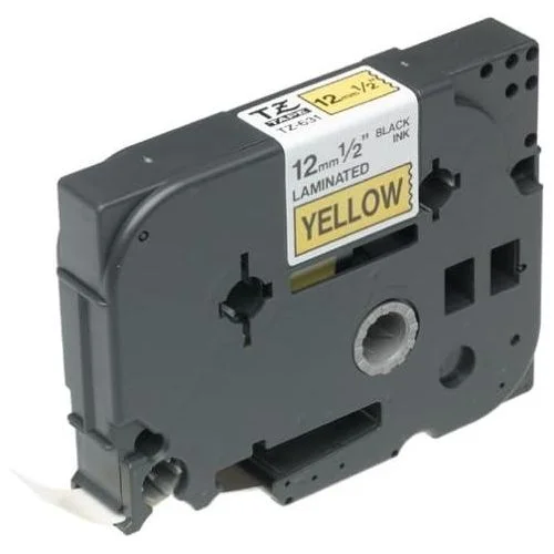 Brother TZ2 12mm Black on Yellow tape - 31BTP0003