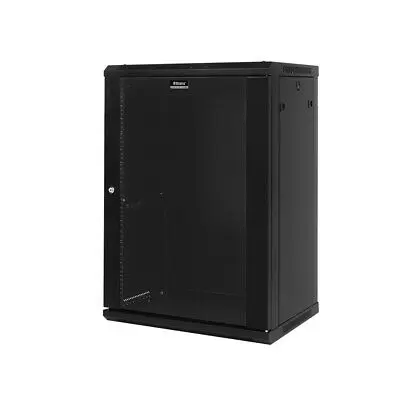 15U(600*600mm) wall mount rack (glass door) - NWR-15U-6060-BL-GL