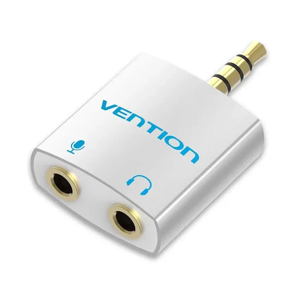 VENTION 4 POLE 3.5MM MALE TO 2*3.5MM FEMALE CONVERTER