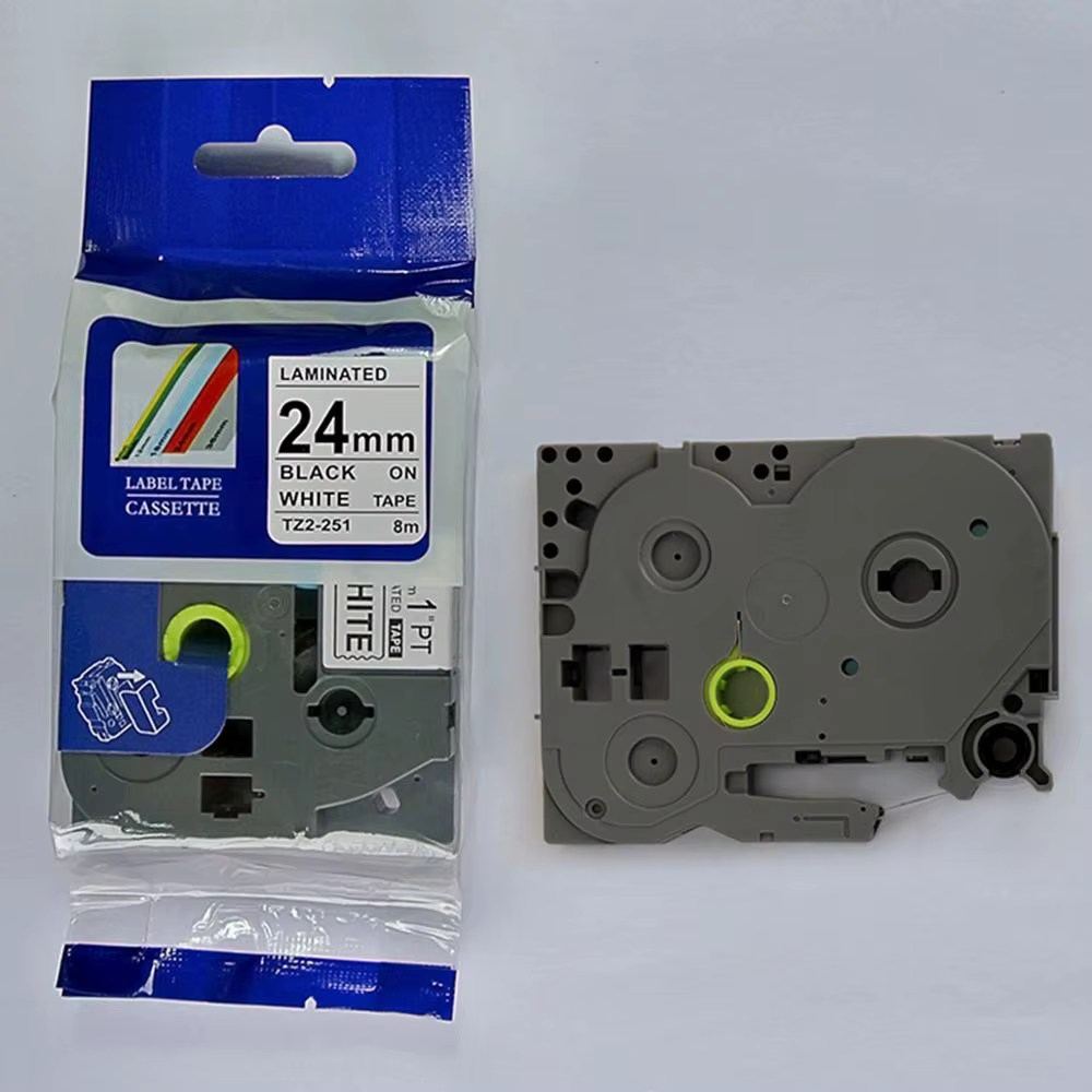 Brother TZ2-251 24mm - Black on White tape 8M - 31BTP0020