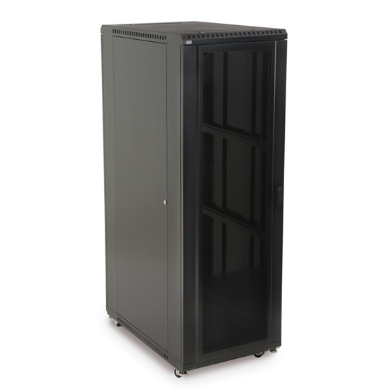 27U(600*1000mm)floor mount rack (glass door) - NFR-27U-6010-BL-GL