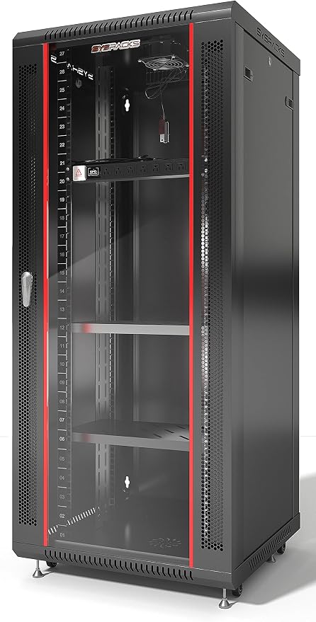 27U(800*800mm)floor mount rack - NFR-27U-8080-BL-GL