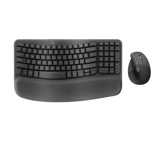 Logitech Wave Keys and Lift Combo Wireless and Bluetooth Keyboard and Mouse Combo - Graphite - 920-013635