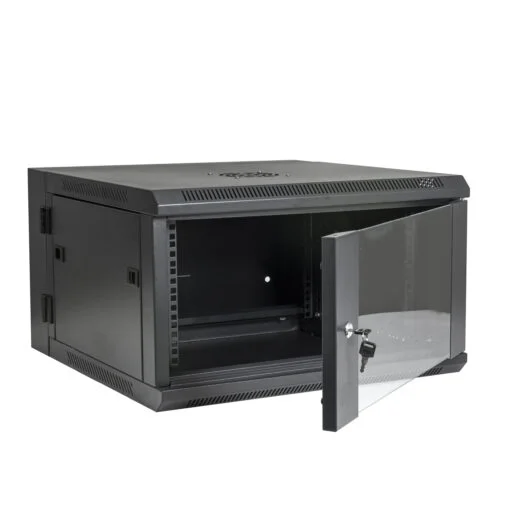 6U Wall Mount Network Cabinet 600mm x 600mm - NWR-6U-6060-BL-GL
