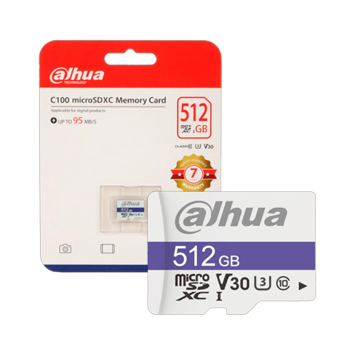 Dahua 512GB Class C10, U3, V30 MicroSD Card