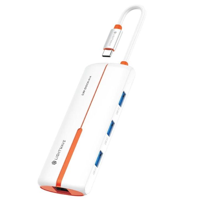 Light Wave USB-C MULTI-FUNCTIONAL 6-in-1 Docking Station 