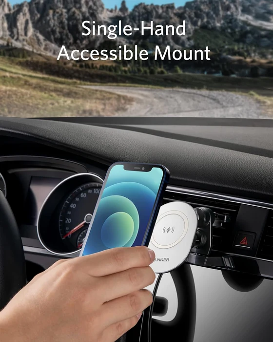 A2931HW1 ANKER POWERWAVE MAGNETIC CHARGING CAR MOUNT BLACK+WHITE thumbnail 4