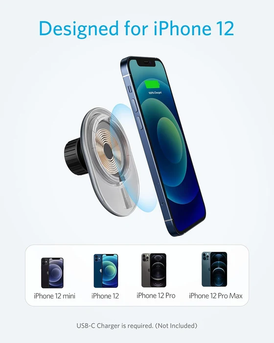 A2931HW1 ANKER POWERWAVE MAGNETIC CHARGING CAR MOUNT BLACK+WHITE thumbnail 5