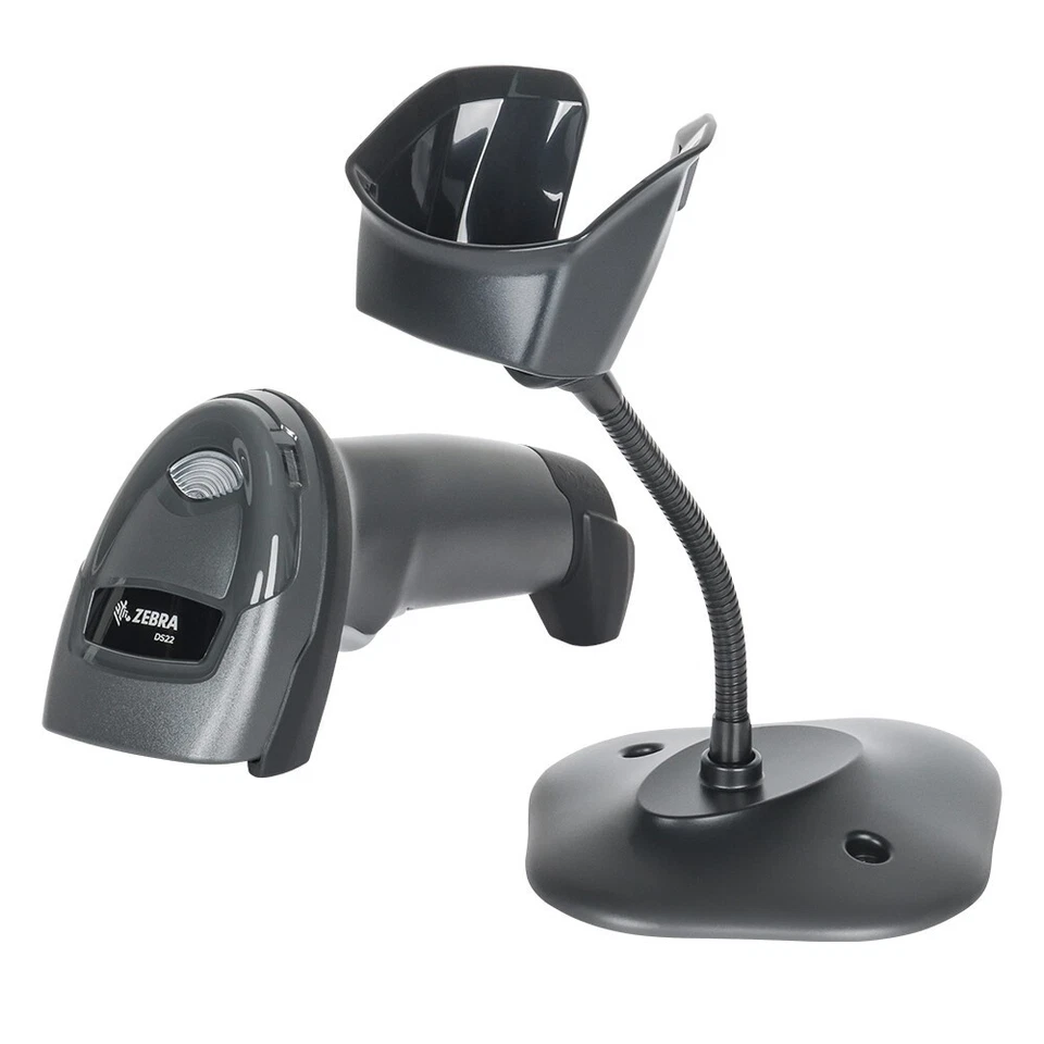 Zebra DS2208-SR BARCODE SCANNER 1D/2D BLACK WITH STAND 