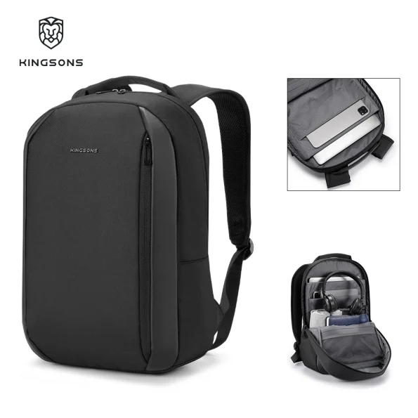 Kingosns 15.4" K-SERIES,LAPTOP BACKPACK-BLACK -KS6062W-B