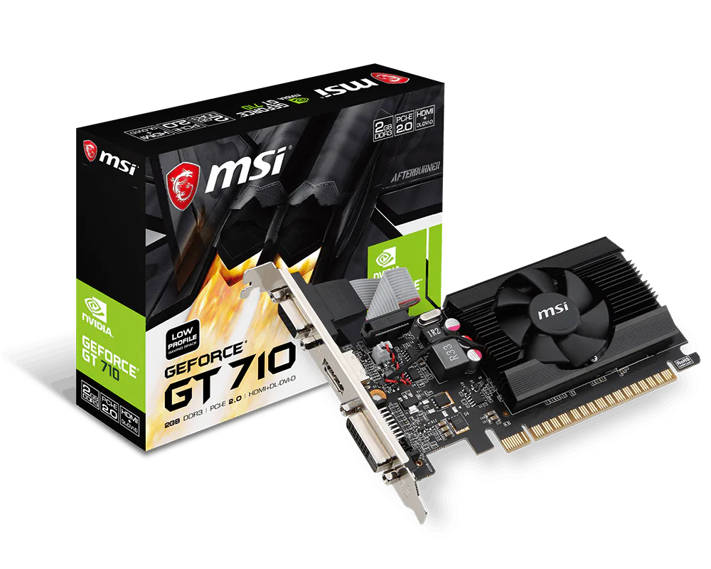MSI GeFORCE GTX 710 2GB GDRR3 64-bit Graphics Card 4711377232845