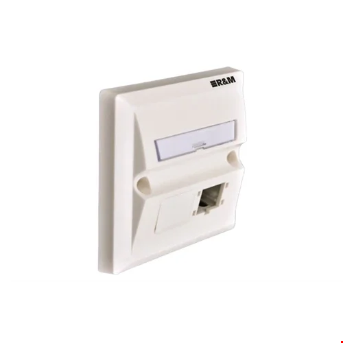 R & M BS Faceplate 86x86, 2x1 port, pure white R795068