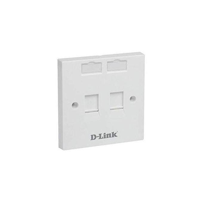 Dual Faceplate Accepts Two Keystone Jacks with Shutter & ID Plate NFP-0WHI21