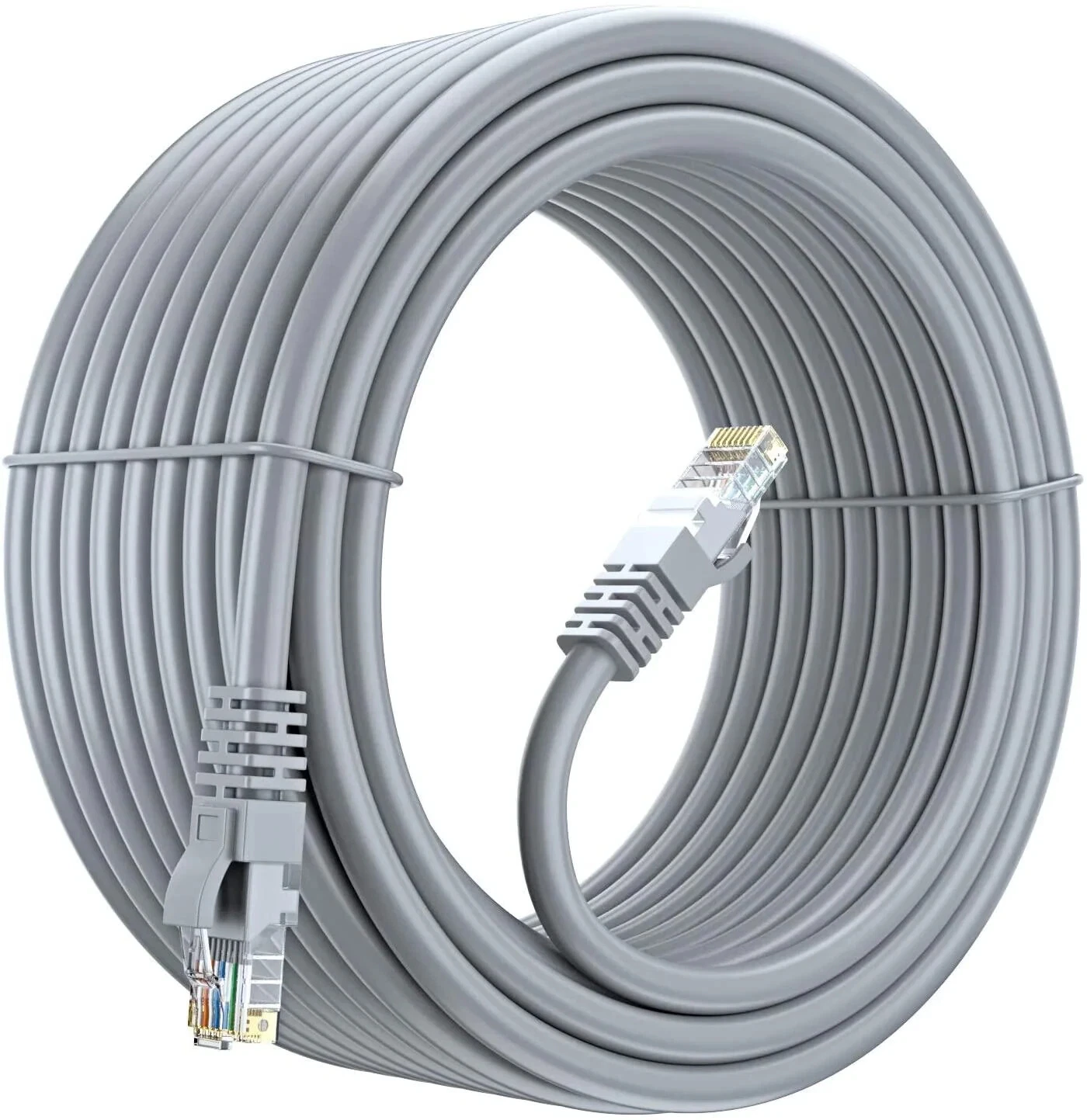 Cat6 UTP 24 AWG PVC Round Patch Cord - 15m - Grey Colour