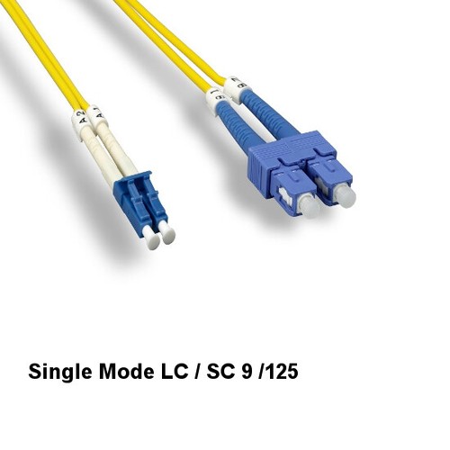 LC-SC Single Mode Duplex Patch Cord, 1m