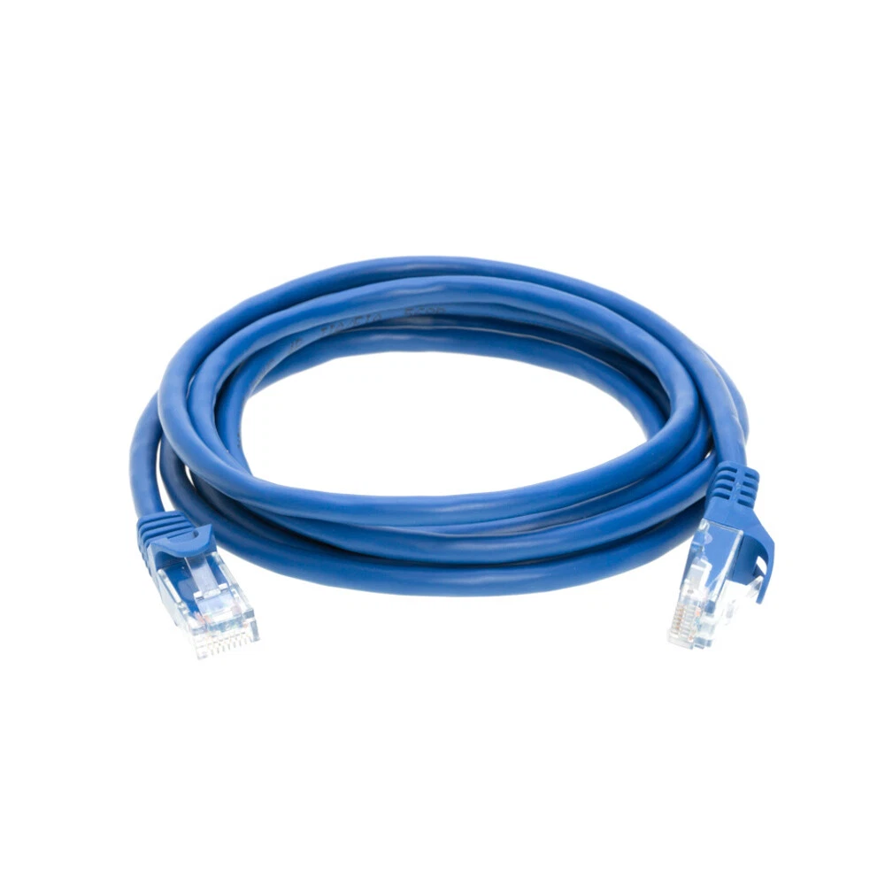 Cat6 UTP 24 AWG PVC Round Patch Cord - 1m - Blue Colour