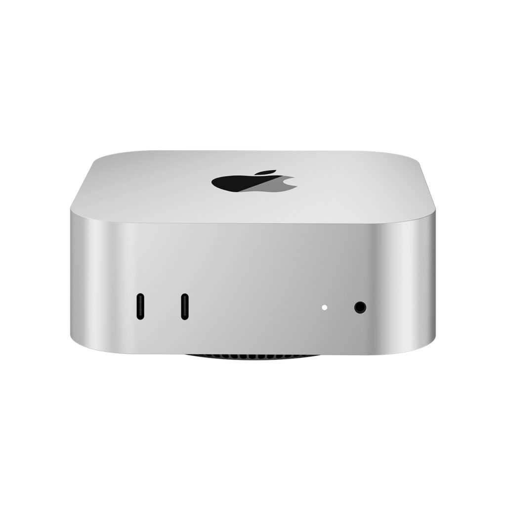 Mac mini: Apple M4 chip with 10‑core CPU and 10‑core GPU, 16GB, 512GB SSD