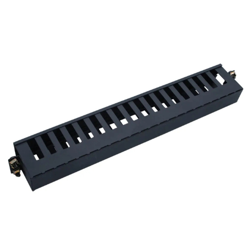19" 1U Metal Cable Manager with Rings
