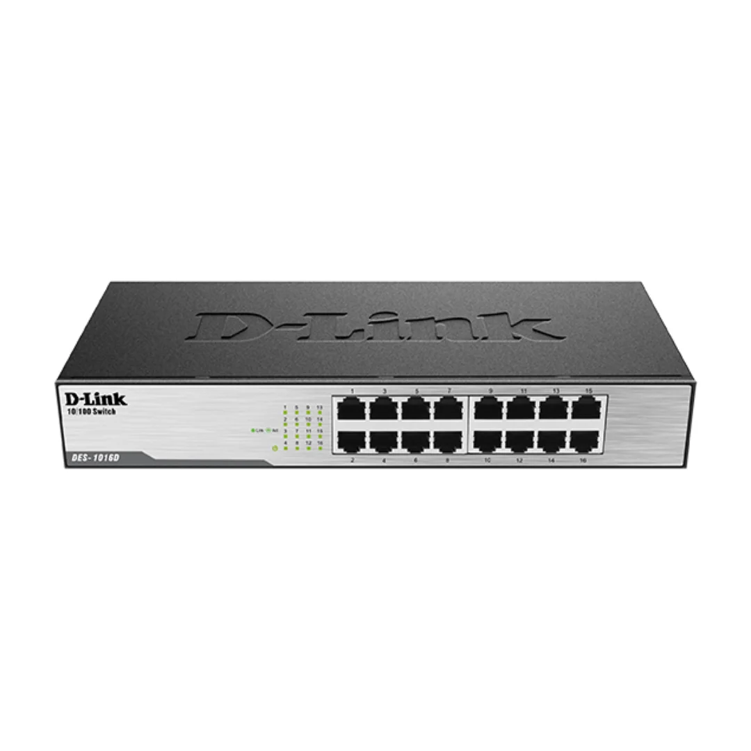 16 port 10/100Mbps unmanaged switch (plastic casing, wall mountable)