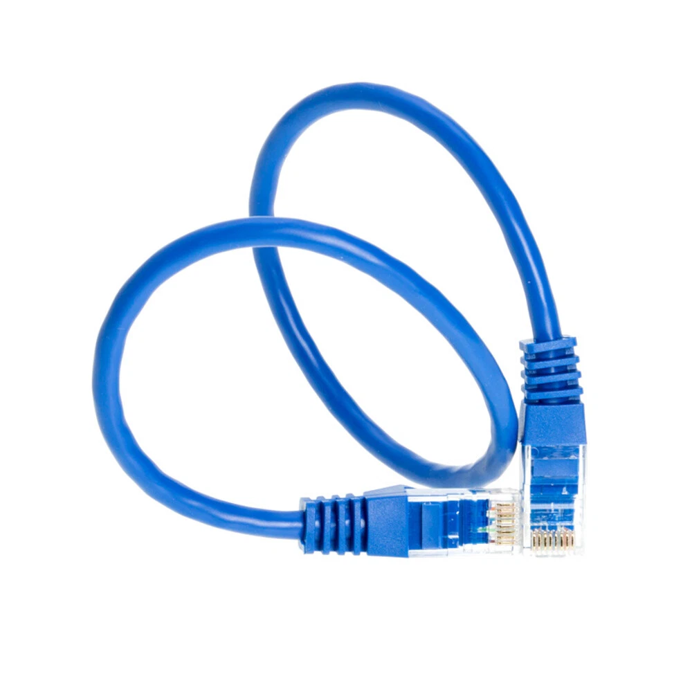 Cat6 UTP 24 AWG PVC Round Patch Cord - 0.5m - Blue Colour
