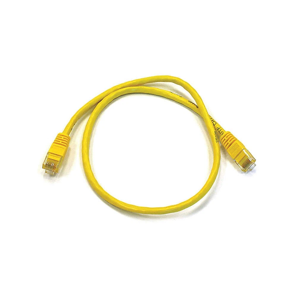Cat6 UTP 24 AWG PVC Round Patch Cord - 0.5m - Yellow Colour