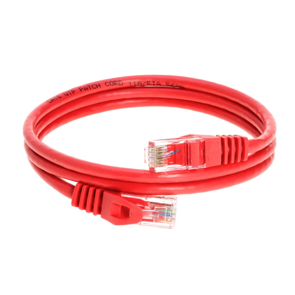 Cat6 UTP 24 AWG PVC Round Patch Cord - 3m - Red Colour