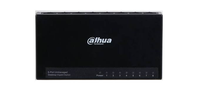 DH-PFS-3008-8GT-L 8-Port Desktop Gigabit Ethernet Switch.