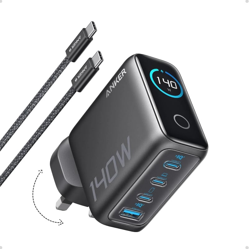  ANKER CHARGER (140W, 4PORTS, GANPRIME) DARK GRAYB2697KZ1