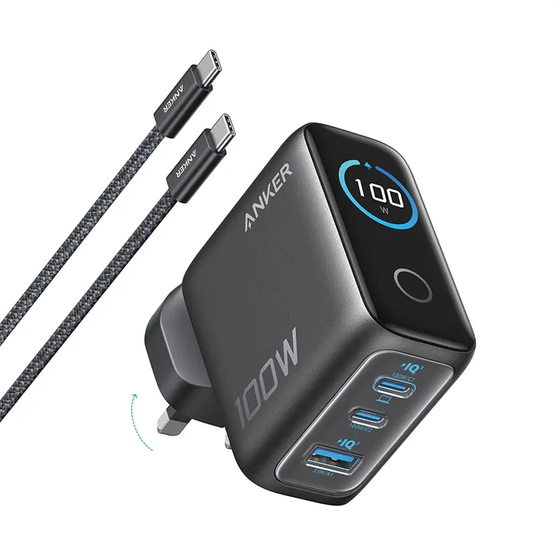 ANKER CHARGER (100W, 3 PORTS, SMART DISPLAY) (K)OFFLINE B121BKZ1
