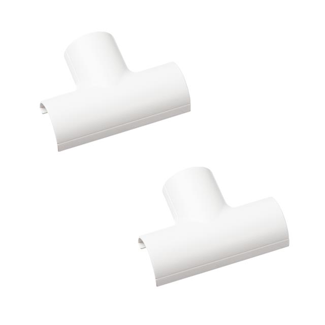 FLET3015W 30x15mm Mini 1/2-Circle Trunking Equal Tee Clip-Over