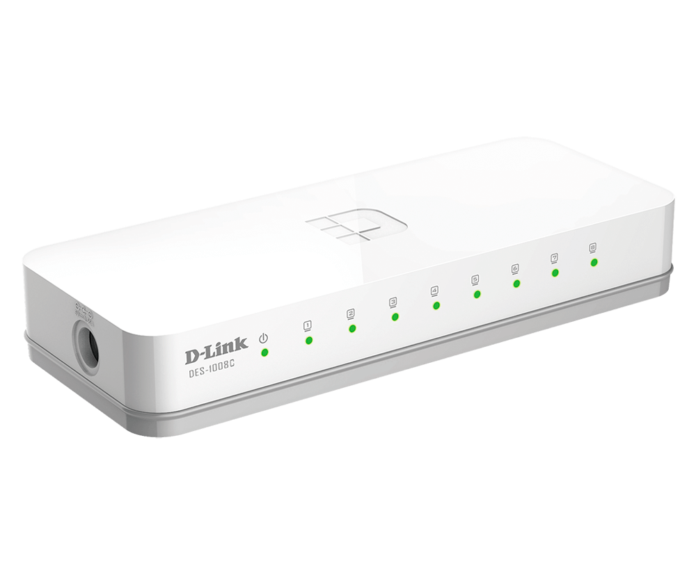 8-Port Fast Ethernet Unmanaged Switch - DES 1008C/B