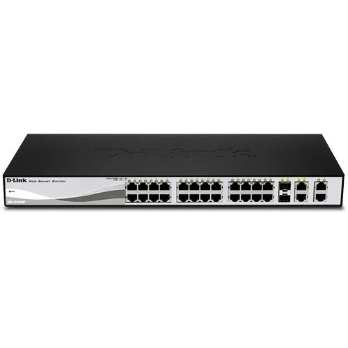 D-Link DES-1210-28P Web Smart 24-Port 10/100 PoE Switch - 1210-28P