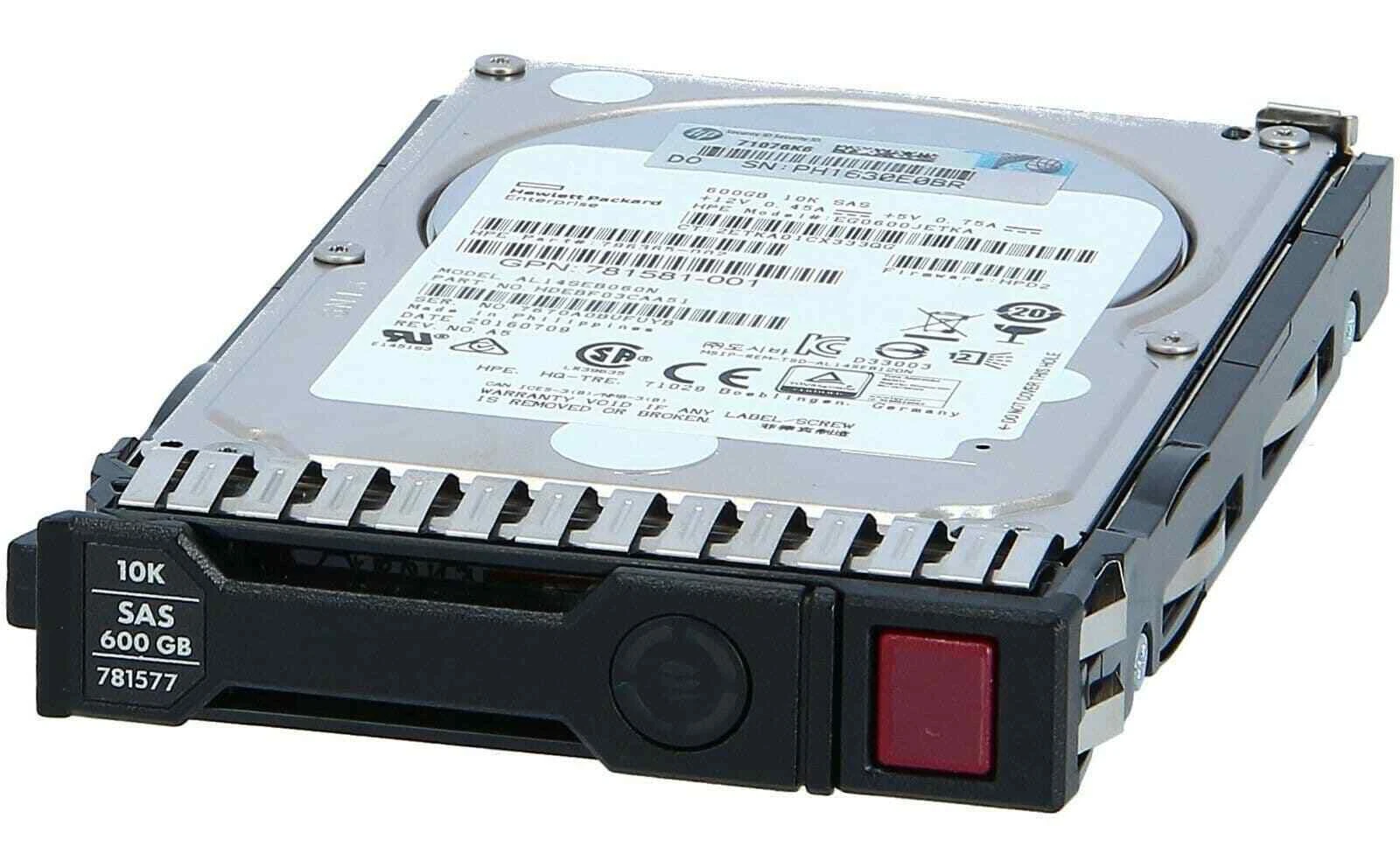 HPE 507129-014-SC 600GB 10kRPM 2.5in SAS-6G Enterprise G8 G9 HDD