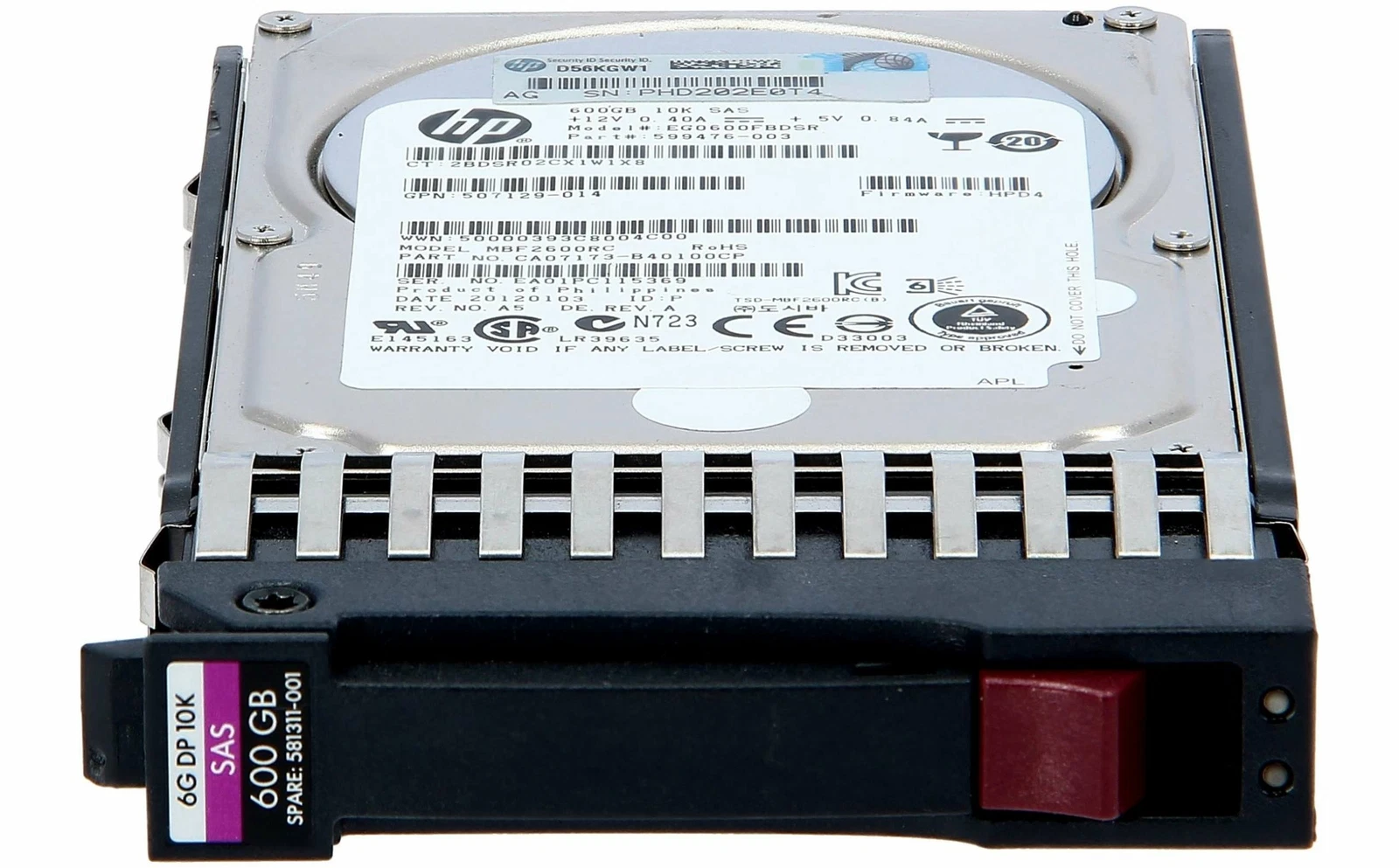 Hpe 600GB Sas 10K SFF Sc Ds HDD