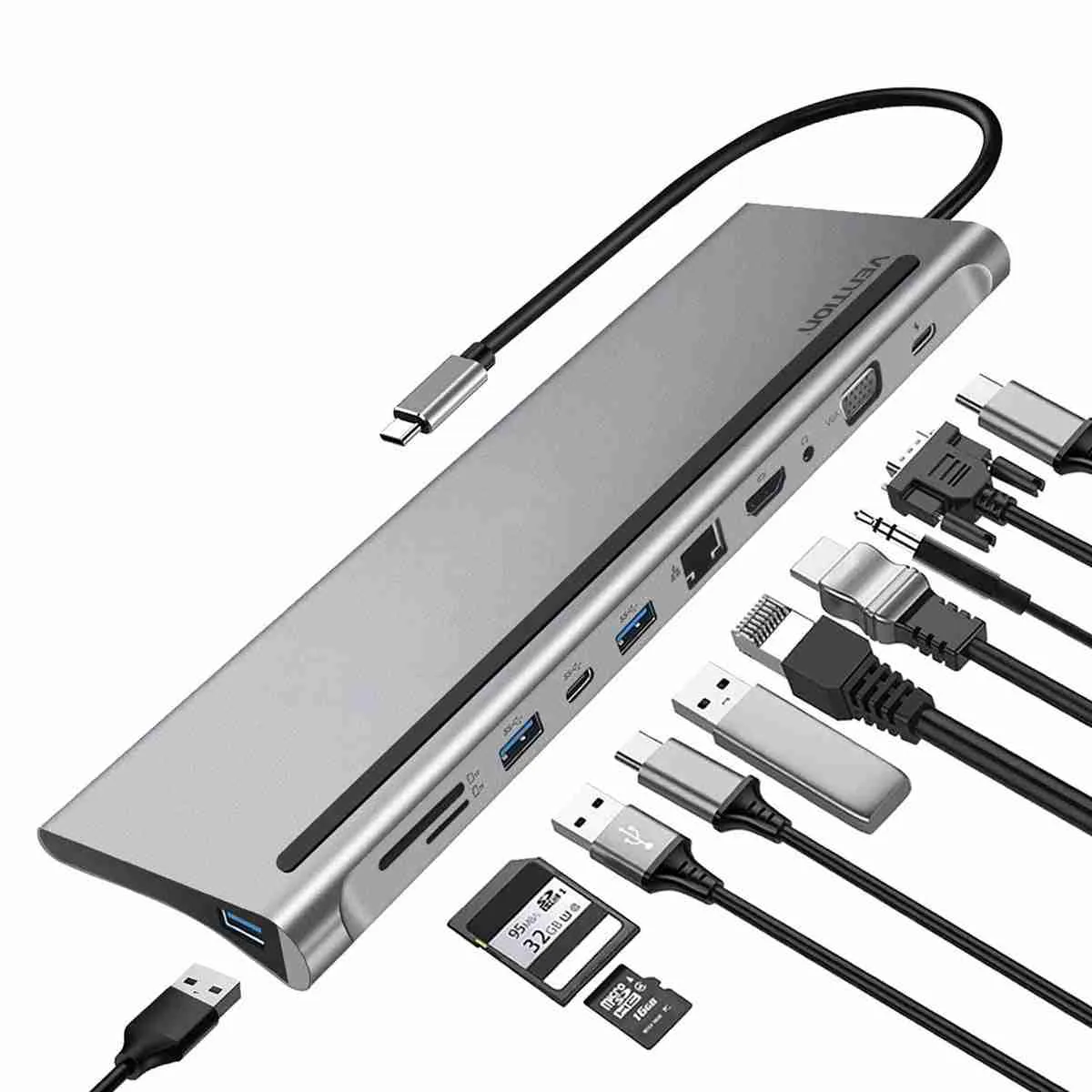 Vention USB-C MULTI-FUNCTIONAL 11 in 1 DOCKING STATION VEN-THTHC