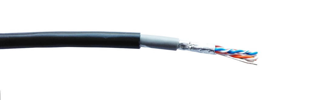Cat6 FTP 23 AWG PVC/PVC double layer UV protected - NCB-C6FOBLR-305
