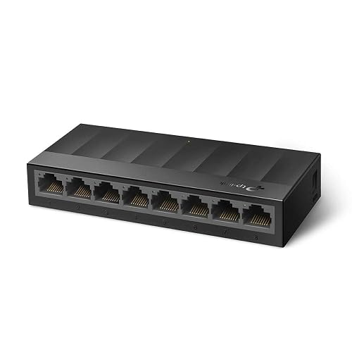 TP-Link LiteWave 8-Port Gigabit Ethernet Switch LS1008G – Desktop Network Switch, Plastic Case, Fanless Quiet, Plug & Play, Unshielded 1730502241