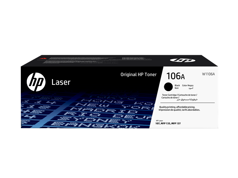 HP 106A Black Original Laser Toner Cartridge (W1106A) 03TON0083