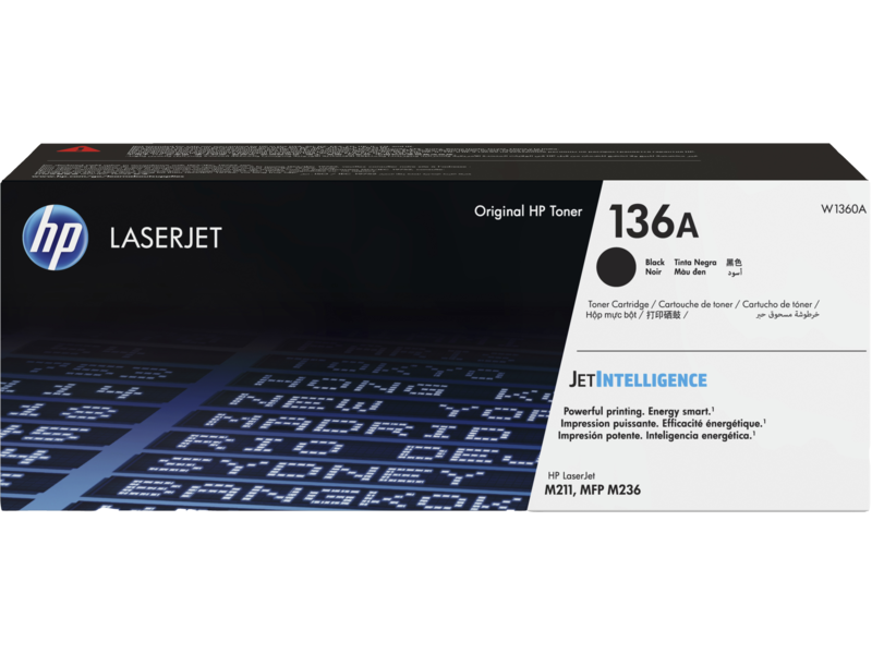 HP 136A Black Original LaserJet Toner Cartridge (W1360A) 03TON0120