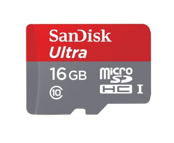 SanDisk Ultra 16GB microSDHC, UHS-I Class 10, 80MB/s Read, without Adapter 