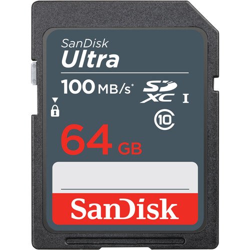 SanDisk Ultra SDXC UHS-I Card 100MBPS 64GB Class 10