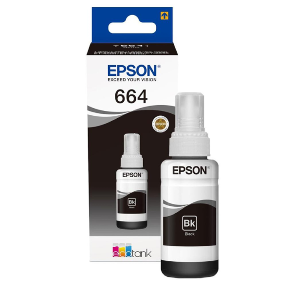 Ink Cart Epson Blk C13T66414a, for L382, L386, L3050, L3060, L565, L1300 -70Ml 3500 Pgs