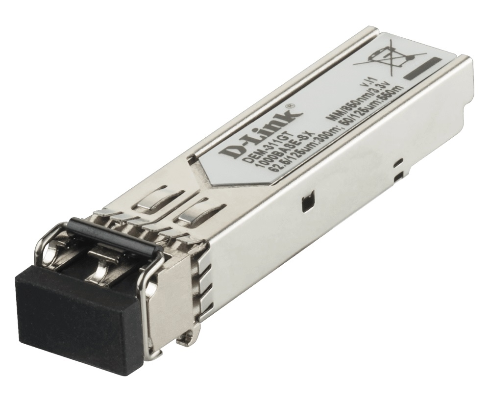 1-port SFP SX MM Fiber Transceiver (Up to 550m, Support 3.3V power) 