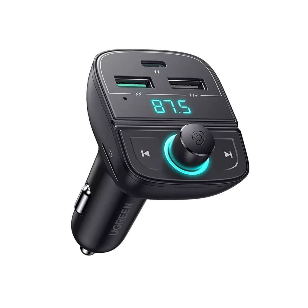 UGREEN CD229 Bluetooth car charger-FM Transmitter for Car PD/QC 3.0 with 2xusbc ports.