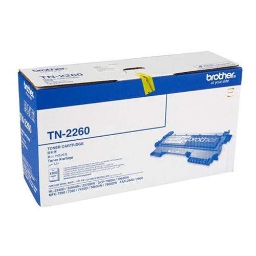 Brother TN-2260 Black Toner, Standard Yield, 1,200 Pages
