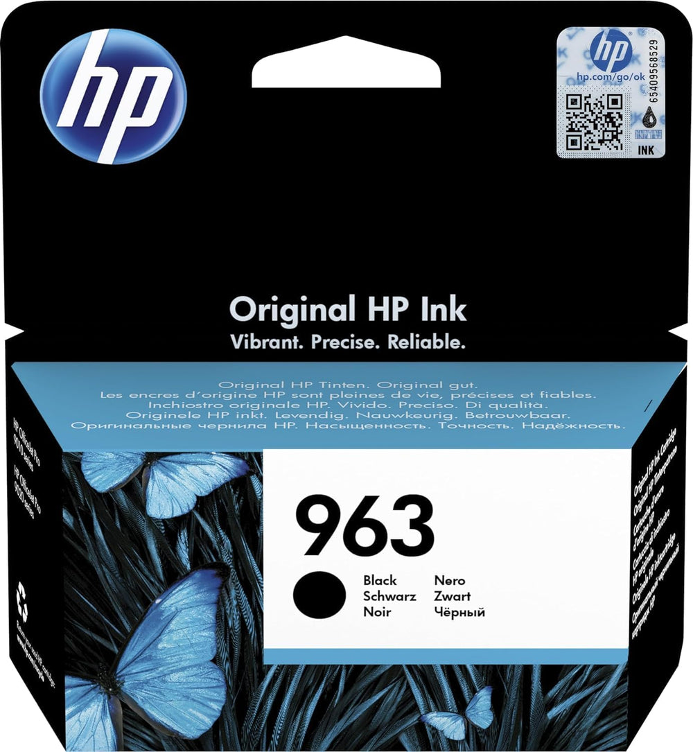 HP 963 (3JA26AE) Black Ink Cartridge, Standard Yield, ~1,000 Pages