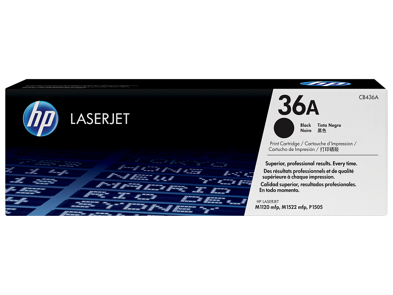 HP 36A (CB436A) Black Toner Cartridge, Standard Yield, 2,000 Pages