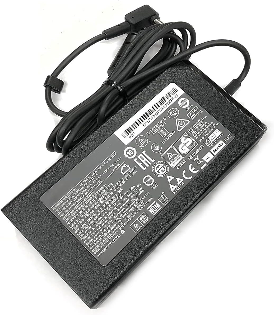 Acer 19V 7.1A 135W AC power adapter with a 7.4mm x 5.0mm barrel tip