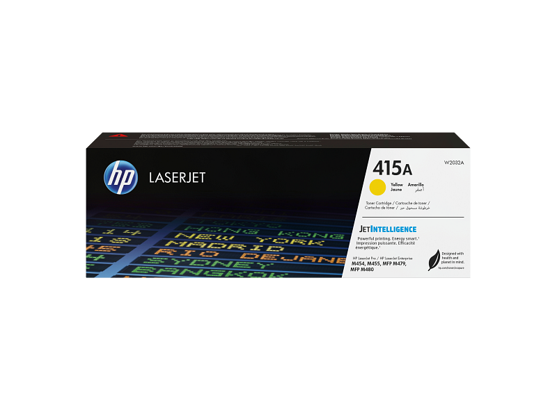 HP 415A (W2032A) Yellow Toner Cartridge, Standard Yield, ~2,100 Pages