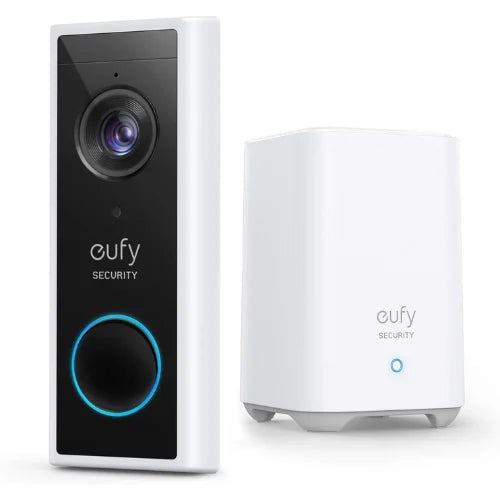 T82101W1 Eufy Video Doorbell 2K (Battery-Powered) Black+White